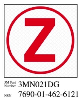 3M - 38794 Diamond Grade Damage Control Sign 3Mn021Dg-CIR ZEBRA-2 Inch X 2 Inch (7010317674)