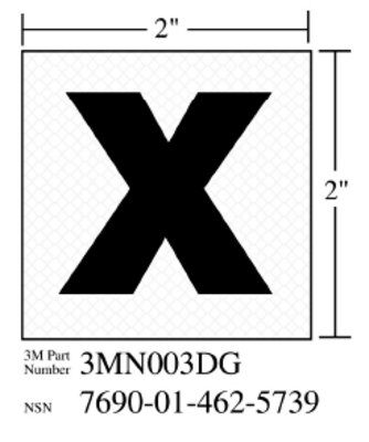 3M - 38776 Diamond Grade Damage Control Sign 3Mn003Dg-X-RAY-2 Inch X 2 Inch (7010388565)