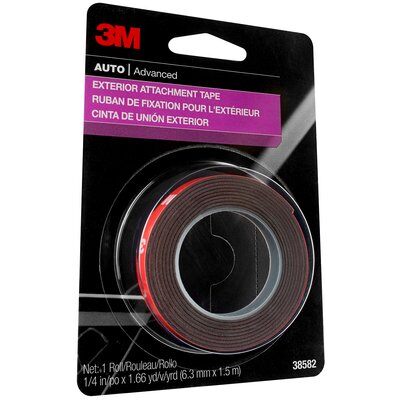 3M - 38582 Exterior Attachment Tape 38582-1/4 Inch X 5 Foot (7100049583)