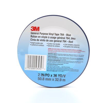 3M - 43432 General Purpose Vinyl Tape 764 Blue Inch X 36 Yard 5 Mil (7000028963)