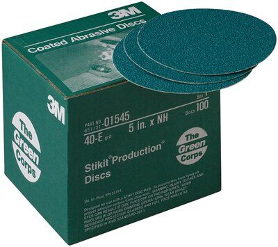 3M - 01545 Green Corps Stikit Production Disc 01545 5 Inch 40 Grit (7010363745)