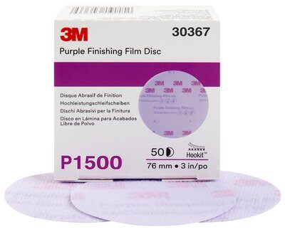 3M - 30367 Hookit Purple Finishing Film Abrasive Disc 260L 30367 3 Inch P1500 (7100123055)