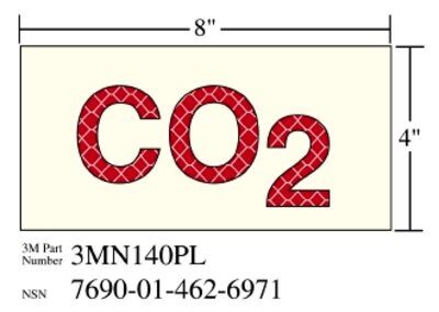 3M - 38868 Photoluminescent Film 6900 Shipboard Sign 3Mn140Pl 8 Inch X 4 Inch CO2 (7010343547)