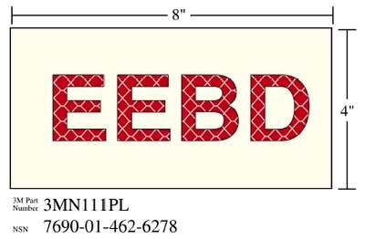 3M - 38839 Photoluminescent Film 6900 Shipboard Sign 3Mn111Pl 8 Inch X 4 Inch EEBD (7010343541)