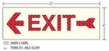 3M - 38843 Photoluminescent Film 6900 Shipboard Sign 3Mn115Pl 24 Inch X 8 Inch Exit With Left Arrow (7010343542)