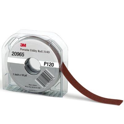 3M - 20964 Portable Utility Cloth Roll 314D 1 Inch X 12 Yard P80 J-Weight (7010308203)