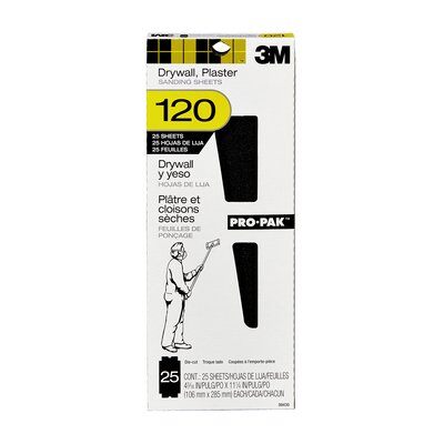 3M - 99430 Pro-Pak Drywall Sanding Sheet 99430 4.1875 Inch X 11.25 Inch 120C Grit (7010371363)