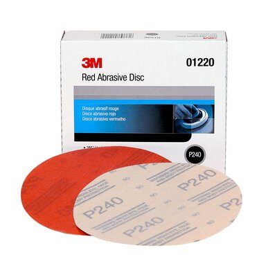 3M - 01220 Hookit Red Abrasive Disc 01220 6 Inch P240 (7000119783)