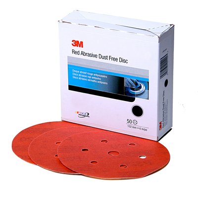 3M - 01136 Hookit Red Abrasive Disc Dust Free 01136 6 Inch P800 (7000045452)