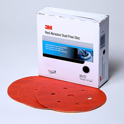 3M - 01140 Hookit Red Abrasive Disc Dust Free 01140 6 Inch P320 (7000028264)