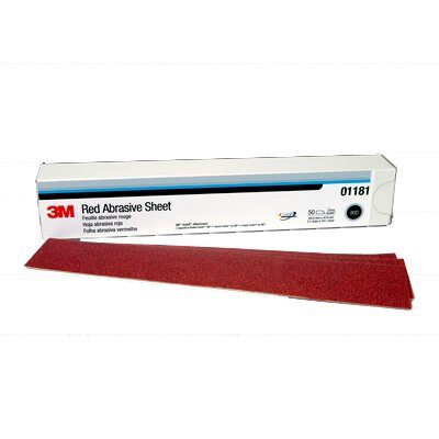 3M - 01181 Hookit Red Abrasive Sheet 01181 P80 2-3/4 Inch X 16-1/2 Inch (7000119796)