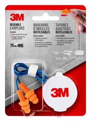 3M - 90586 Corded Reusable Earplugs 90586H1-Dc (7100159303)