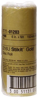 3M - 01203 Stikit Gold Disc Roll 6 Inch P400 (7000119679)