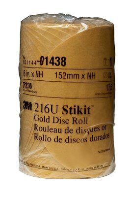 3M - 01438 Stikit Gold Disc Roll 6 Inch P220 (7000119707)