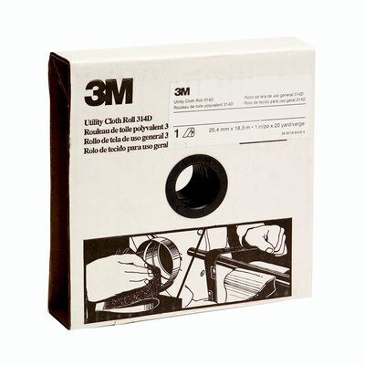 3M - 19801 Utility Cloth Roll 314D 1-1/2 Inch X 20 Yard P80 J-Weight (7000118521)
