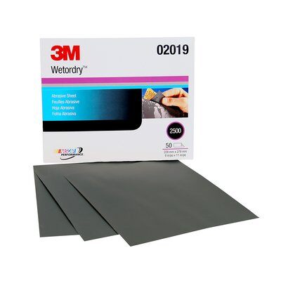 3M - 02019 Wetordry Abrasive Sheet 02019 2500 9 Inch X 11 Inch (7100003693)