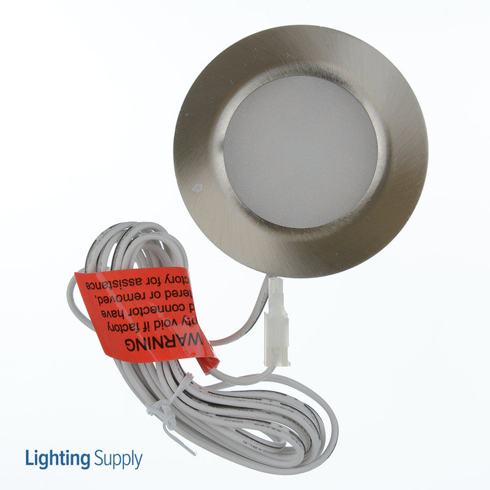 Nora 4.5W 12V LED Puck Light 3000K Brushed Nickel 270-310Lm (NMP-LED30BN)