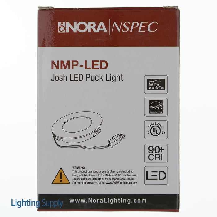 Nora 4.5W 12V LED Puck Light 3000K Brushed Nickel 270-310Lm (NMP-LED30BN)