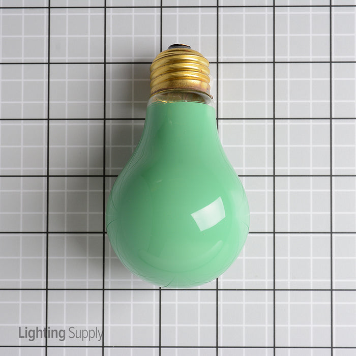 Standard 40W A19 Incandescent 130V Medium (E26) Base Ceramic Green Bulb (40ACG/I)