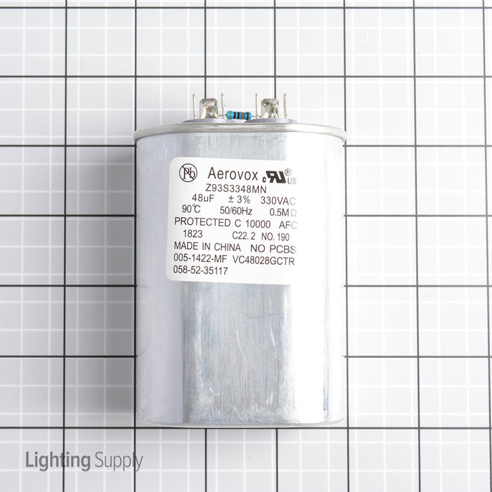 Standard 400W 330V Oil Filled High Pressure Sodium/MERCURY Vapor 1-Lamp Capacitor 48MFD (48MFD/CAP330VAC)