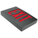 Exitronix Die-Cast Exit Sign Red Single-Face 120/120 Two Circuit Input Black Housing Black Face (400S-2CI1-BB)