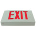 Exitronix Die Cast Aluminum Exit Sign Single Face Red Letters NiCad Battery White Enclosure White Face Mounting Canopy Damp Rated (400S-WB-WW)