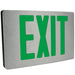 Exitronix Die-Cast Exit Sign Green Single-Face 277/277 Two Circuit Input Black Housing Brushed Aluminum Face (G400S-2CI7-BL)