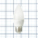 Sunlite ETF/LED/4.5W/27K/6PK 4.5W LED B11 Torpedo Tip Chandelier Bulb 300Lm 2700K Medium E26 Base Frosted Dimmable 6 Pack (40230-SU)