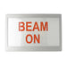 Exitronix Die Cast Sign - Beam On - Red Single Face Less Battery Black With Brushed Aluminum Face (402E-LB-BL-SS91)