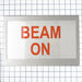 Exitronix Die Cast Sign - Beam On - Red Single Face Less Battery Black With Brushed Aluminum Face (402E-LB-BL-SS91)