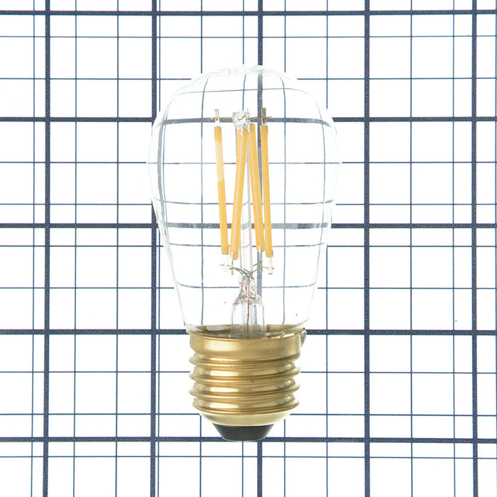 Sunlite S14/LED/FS/4W/27K/6PK 4W LED Filament Series S14 Bulb 2700K Warm White 340Lm 120V 90 CRI Dimmable E26 Base 6-Pack (40322-SU)
