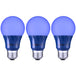 Sunlite LED A19 Bulb 3W 45Lm 120V E26 Base Blue 3-Pack (40450-SU)