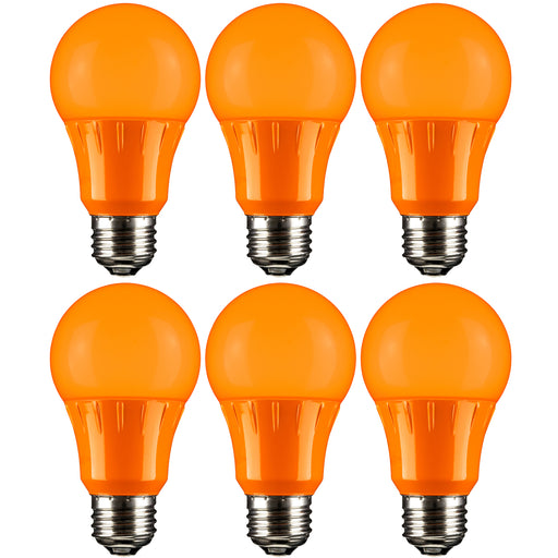 Sunlite LED A19 Bulb 3W 65Lm 120V E26 Base Orange (40470-SU)