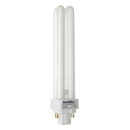 Sunlite Compact Fluorescent PLD 4-Pin Bulb 26W 1560Lm 2700K G24q3 Base (40556-SU)