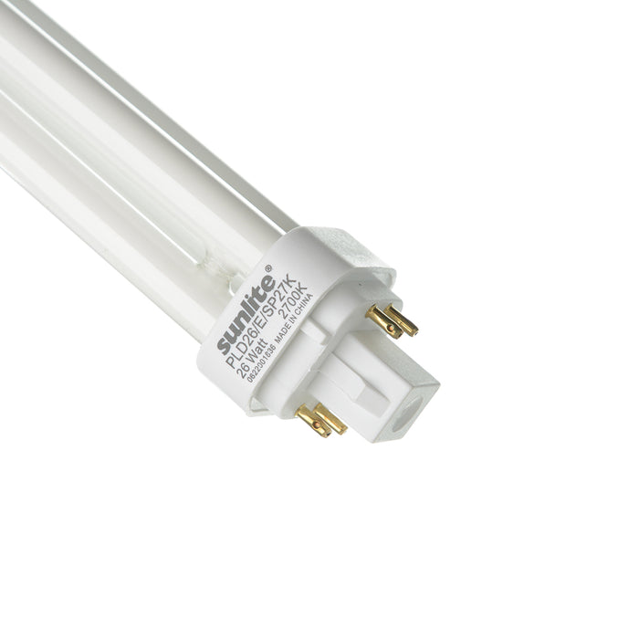 Sunlite Compact Fluorescent PLD 4-Pin Bulb 26W 1560Lm 2700K G24q3 Base (40556-SU)