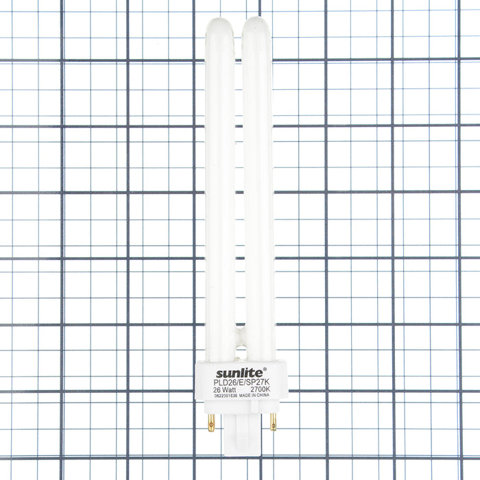 Sunlite Compact Fluorescent PLD 4-Pin Bulb 26W 1560Lm 2700K G24q3 Base (40556-SU)