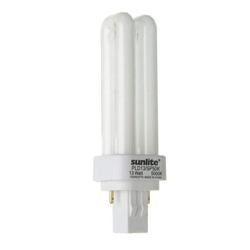 Sunlite Compact Fluorescent PLD 2-Pin Bulb 13W 660Lm 5000K GX23-2 Base (40542-SU)