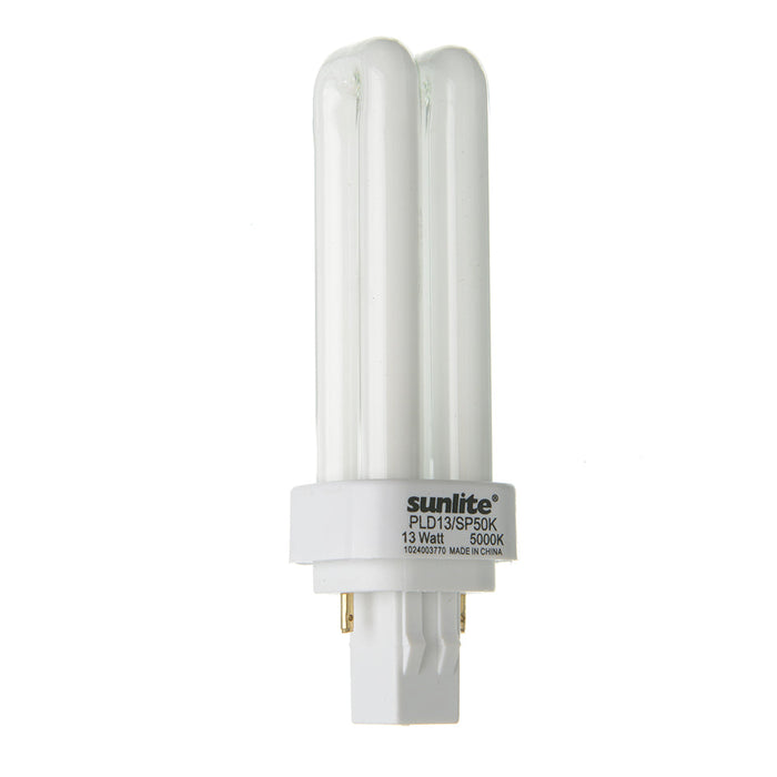 Sunlite Compact Fluorescent PLD 2-Pin Bulb 13W 660Lm 5000K GX23-2 Base (40542-SU)
