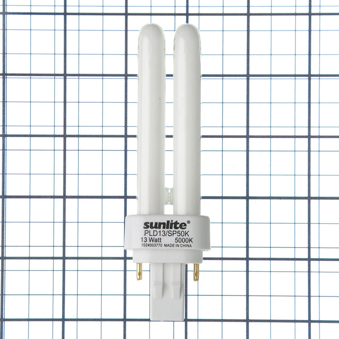 Sunlite Compact Fluorescent PLD 2-Pin Bulb 13W 660Lm 5000K GX23-2 Base (40542-SU)
