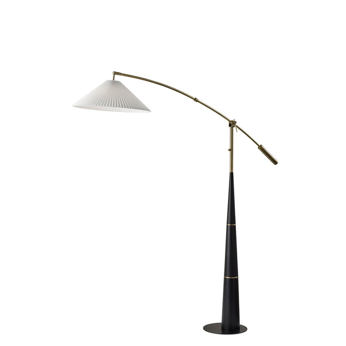 Adesso Leroy ARC Lamp Black And Antique Brass (4068-21)