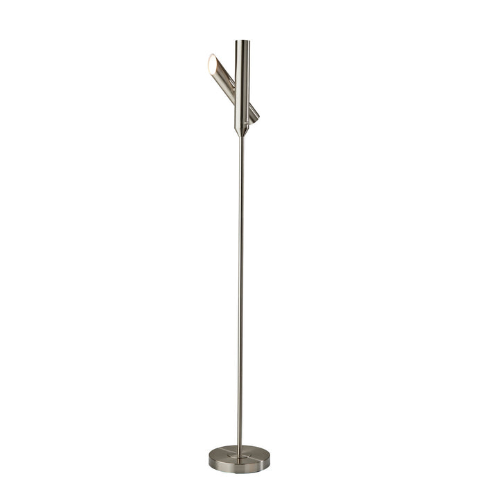 Adesso Vega Torchiere Brushed Steel (4079-22)
