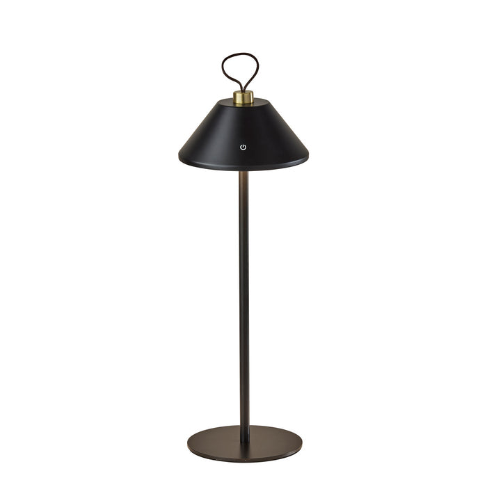 Adesso Danny LED Cordless Table Lamp Black And Antique Brass (4091-01)