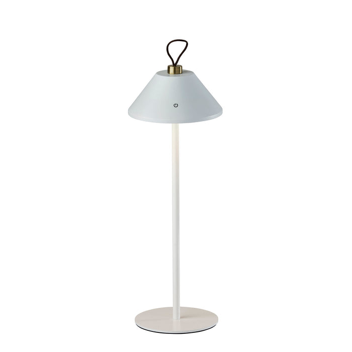 Adesso Danny LED Cordless Table Lamp White And Antique Brass (4091-02)