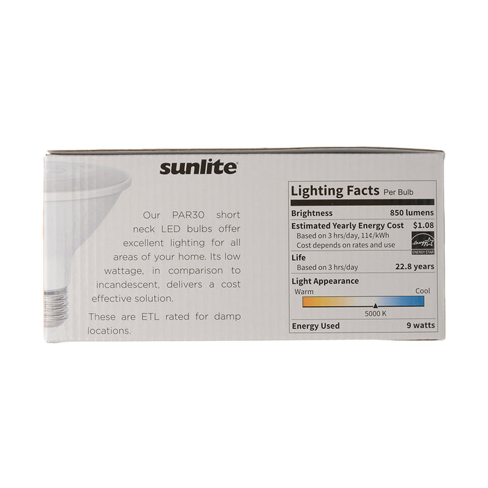 Sunlite LED PAR30S Bulb 10W 750Lm 5000K 120V E26 Base (40982-SU)