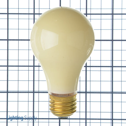 SATCO/NUVO 40A/Y 40W A19 Incandescent Ceramic Yellow 2000 Hours Medium Base 130V (S4983)