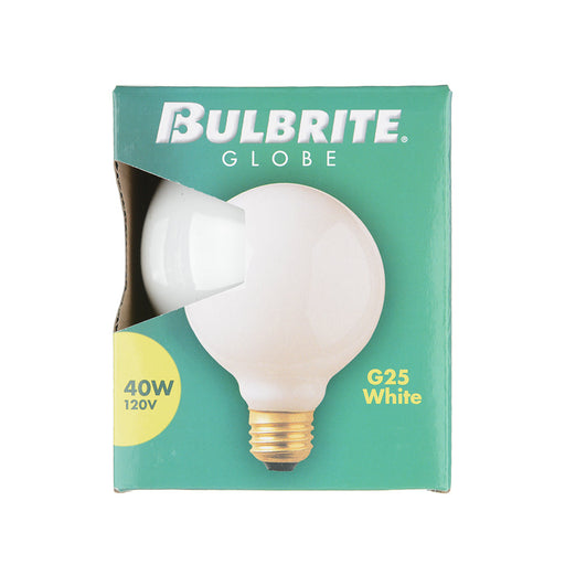 Bulbrite 40G25WH2 40W G25 Globe White E26 120V 2700K (393004)