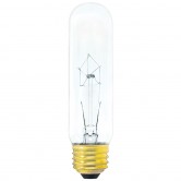 Standard 40W T10 Incandescent 120V Medium (E26) Base Clear Tubular Bulb (40T10/CL120V)