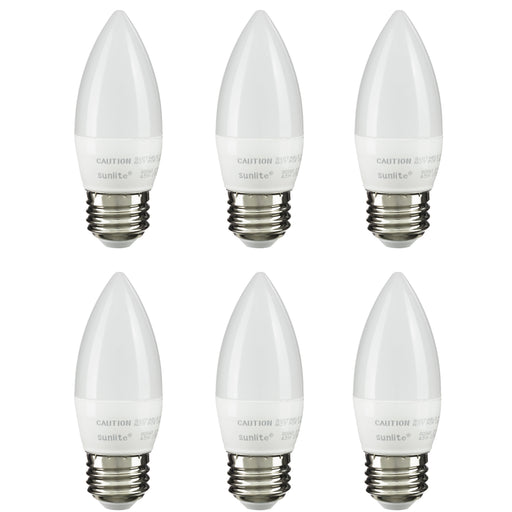Sunlite LED B11 Bulb 7W 500Lm 2700K 120V E26 Base (41380-SU)