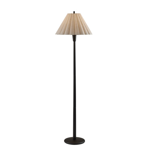 Adesso Scallop Floor Lamp Black Wood (4146-01)