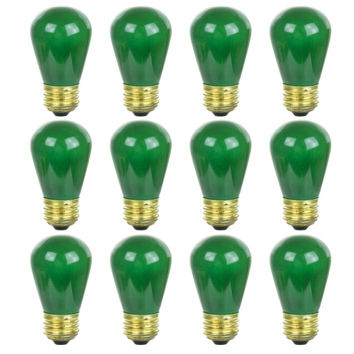 Sunlite Incandescent S14 Bulb 11W E26 Base Green (41478-SU)